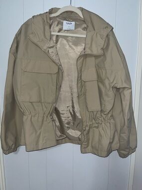 Old Navy Beige Hooded Utility Jacket